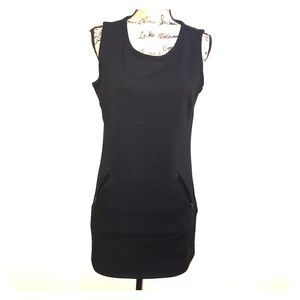 Black fleece lined sweater dress - Atheta